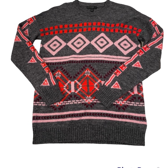 J Crew Nordic Fair Isle Wool/ Mohair Sweater Ladies’ XS - Picture 4 of 5